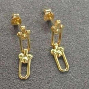 18k Gold Solid 2 Layer  Hardware Earrings 💯 Real Gold Pawnable